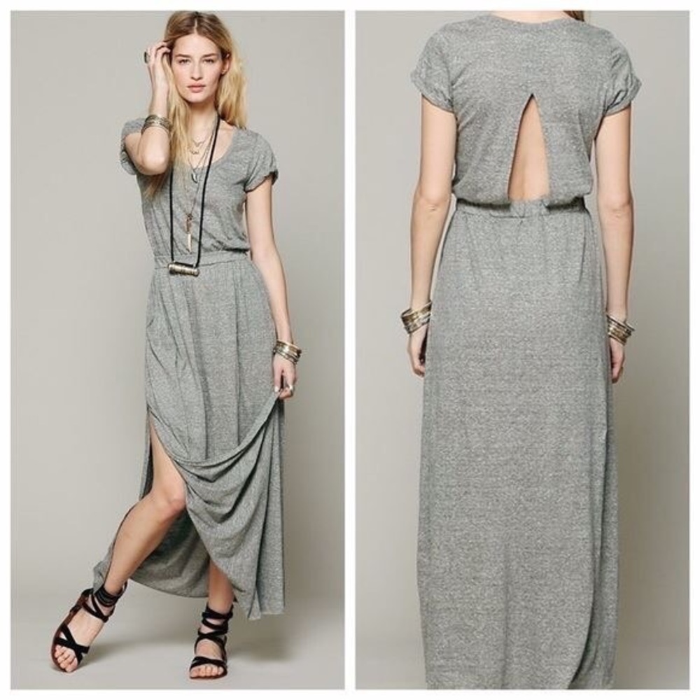 Free People Beach Audrina Grey Maxi Dress M